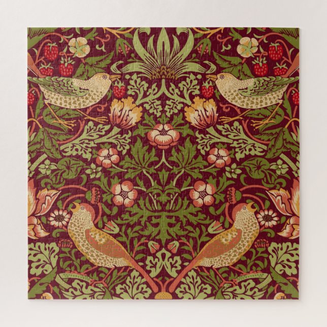 William Morris Strawberry Thief Jigsaw Puzzle (Vertikal)