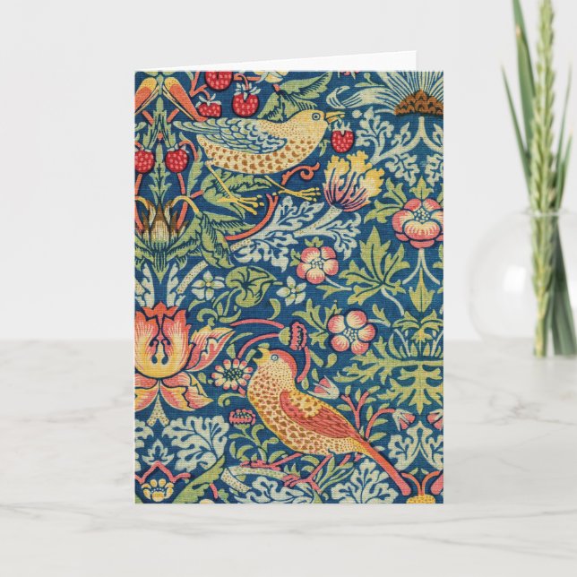 William Morris - Strawberry Thief Karte (Vorderseite)