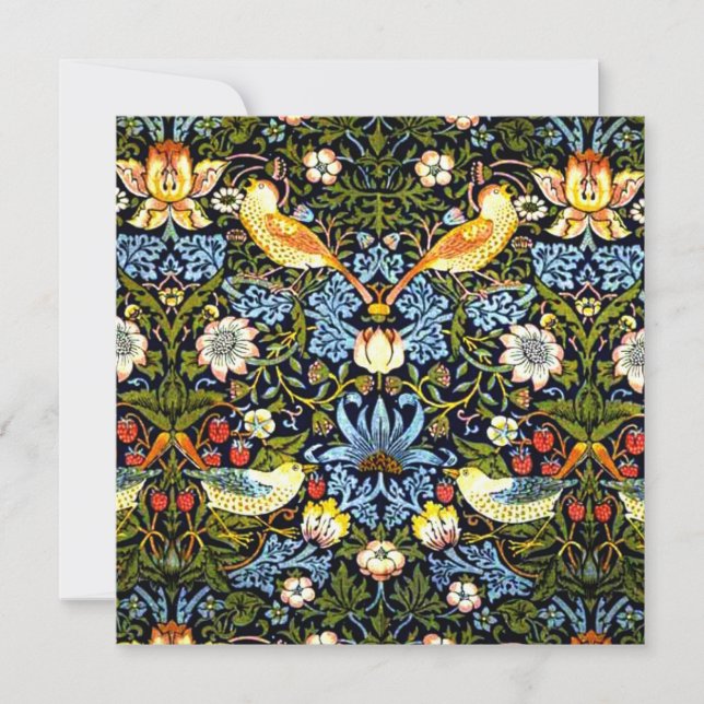 William Morris - Strawberry Thief, Karte (Vorderseite)