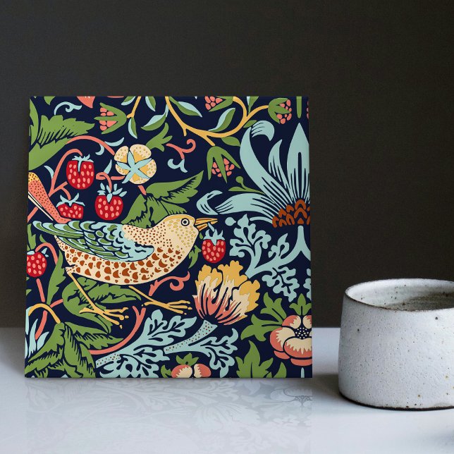 William Morris Strawberry Thief Keramik Tile Fliese (Von Creator hochgeladen)