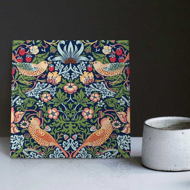 William Morris Strawberry Thief Keramik Tile Fliese (Von Creator hochgeladen)