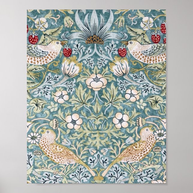 William Morris Strawberry Thief Light Design Poster (Vorne)