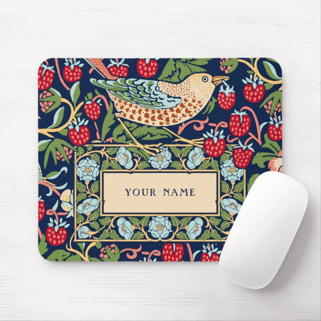 William Morris Strawberry Thief Mousepad (Mit Mouse)