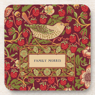 William Morris Strawberry Thief Muster  Getränkeuntersetzer