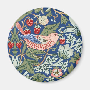William Morris Strawberry Thief Navy Koralle Magnet