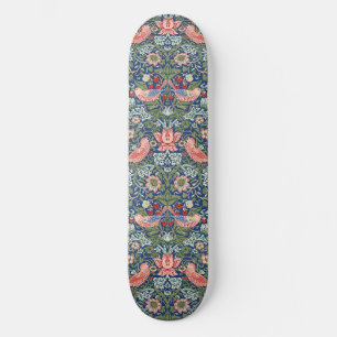 William Morris Strawberry Thief Navy Koralle Skateboard
