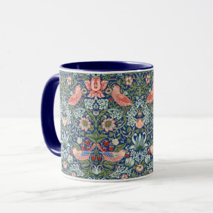 William Morris Strawberry Thief Navy Koralle Tasse