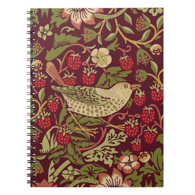 William Morris Strawberry Thief-Notebook Notizblock (Vorderseite)