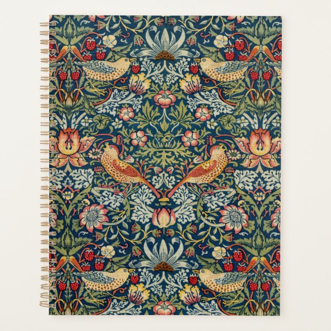 William Morris Strawberry Thief Notebook-Planer Planer (Vorderseite)