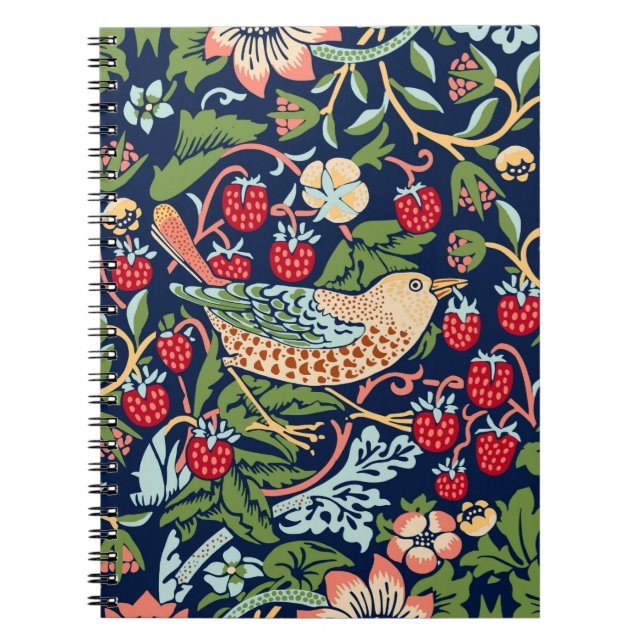 William Morris Strawberry Thief Notizblock (Vorderseite)