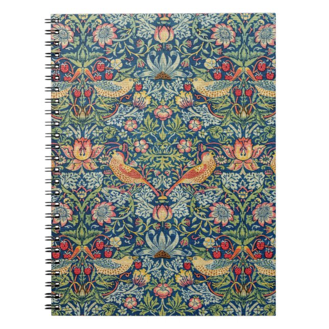 William Morris - Strawberry Thief Notizblock (Vorderseite)
