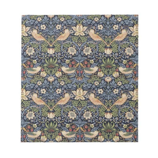 William Morris Strawberry Thief Notizblock (Vorderseite)