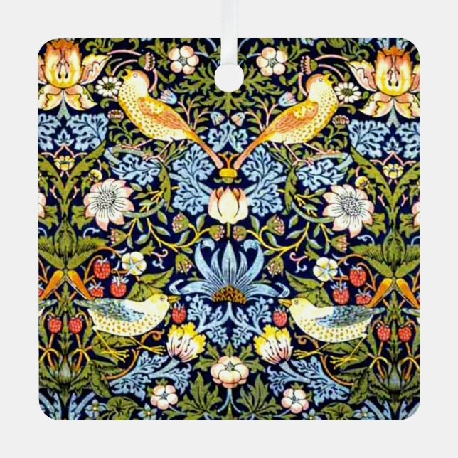 William Morris, Strawberry Thief, Ornament Aus Metall (Vorderseite)