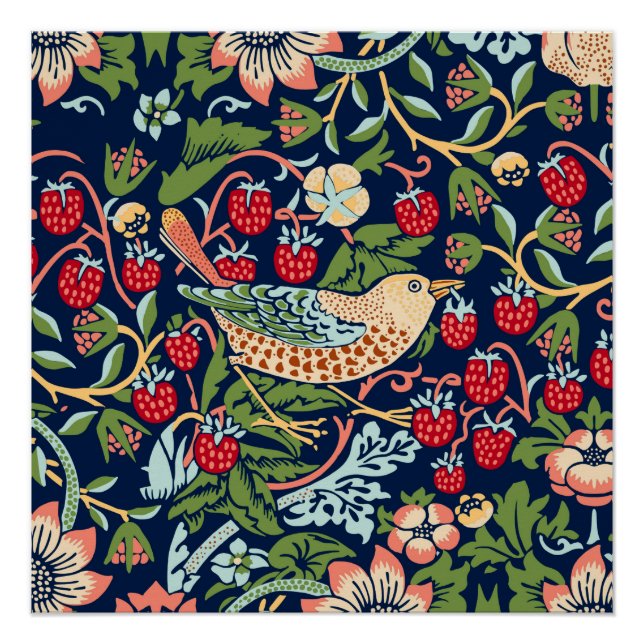 William Morris Strawberry Thief Poster (Vorderseite)