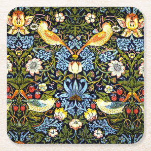 William Morris, Strawberry Thief Rechteckiger Pappuntersetzer