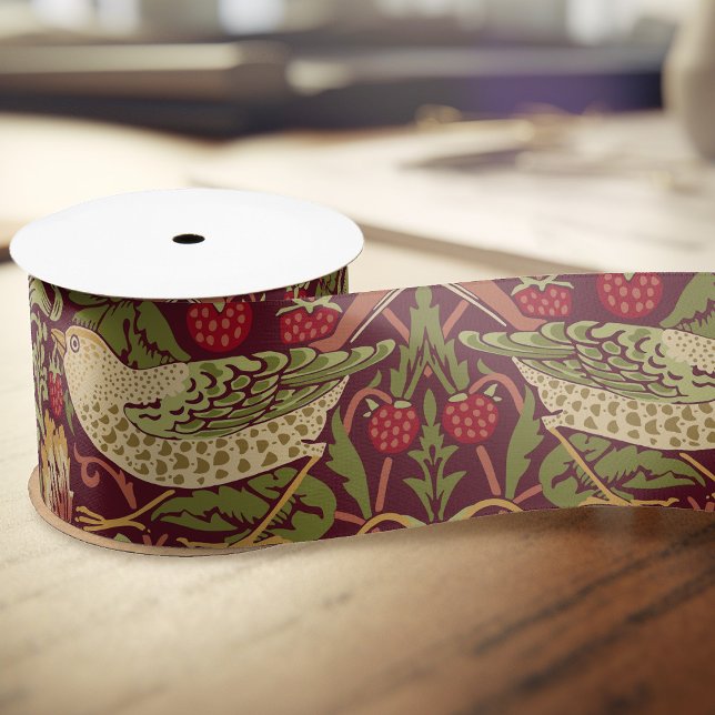 William Morris Strawberry Thief Satin Ribbon Satinband (Von Creator hochgeladen)