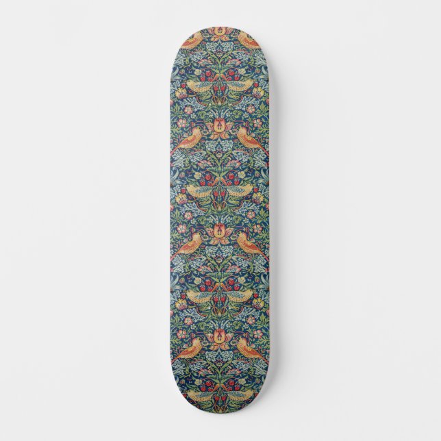 William Morris - Strawberry Thief Skateboard (Vorderseite)