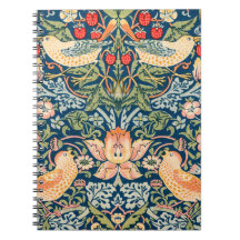 William Morris 'Strawberry Thief' Spiralblock