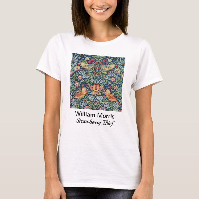 William Morris - Strawberry Thief T-Shirt (Vorderseite)