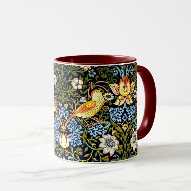 William Morris - Strawberry Thief Tasse (VorderseiteRechts)