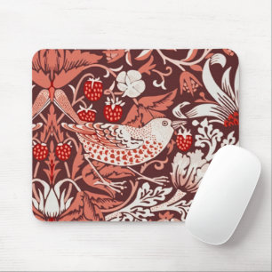 William Morris Strawberry Thief Terrakotta-Vogel Mousepad