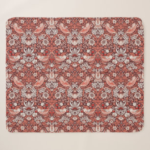 William Morris Strawberry Thief Terrakotta-Vogel Sherpadecke