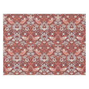 William Morris Strawberry Thief Terrakotta-Vogel Tischdecke