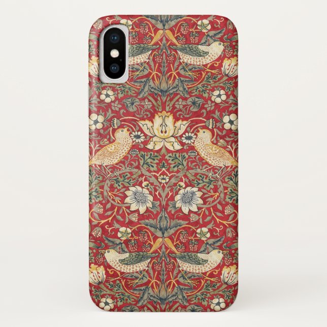William Morris Strawberry Thief Textilmuster Case-Mate iPhone Hülle (Rückseite)