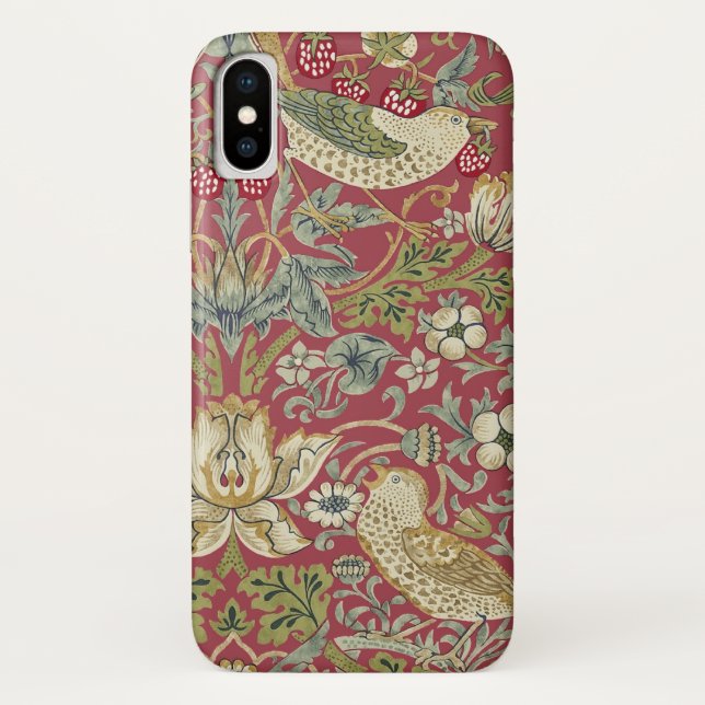 William Morris Strawberry Thief Textilmuster Case-Mate iPhone Hülle (Rückseite)