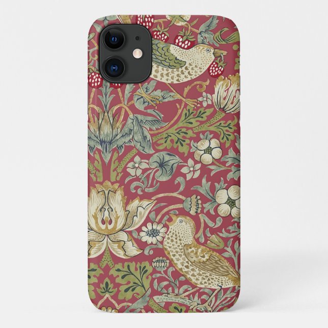 William Morris Strawberry Thief Textilmuster Case-Mate iPhone Hülle (Rückseite)
