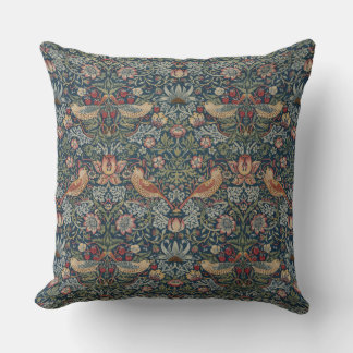 William Morris: Strawberry Thief Throw Kissen