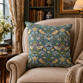 William Morris Strawberry Thief Throw Kissen