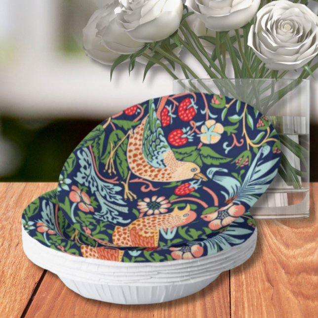 William Morris Strawberry Thief Verziert Pappteller (Von Creator hochgeladen)