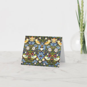 William Morris: Strawberry Thief Vintage-Design, Dankeskarte