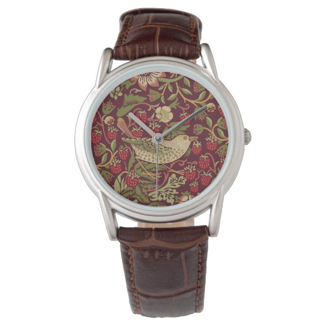 William Morris Strawberry Thief Watch Armbanduhr (Vorderseite)