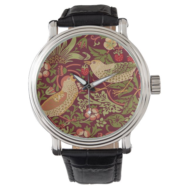 William Morris Strawberry Thief Watch Armbanduhr (Vorderseite)