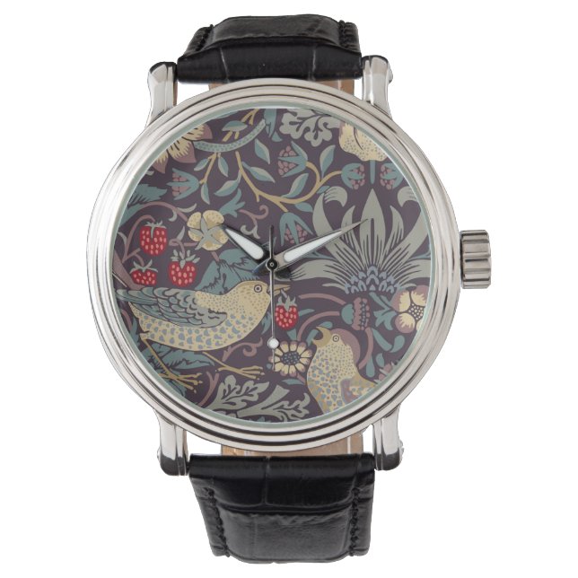 William Morris Strawberry Thief Watch Armbanduhr (Vorderseite)