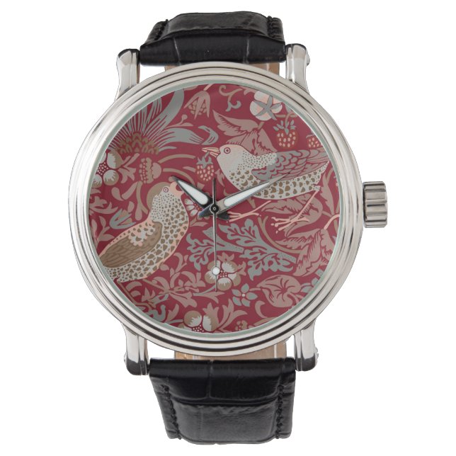 William Morris Strawberry Thief Watch Armbanduhr (Vorderseite)