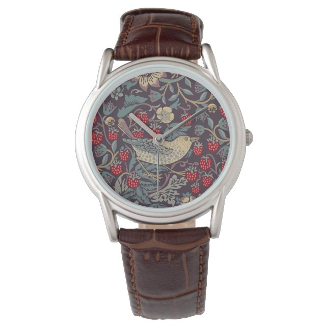 William Morris Strawberry Thief Watch Armbanduhr (Vorderseite)