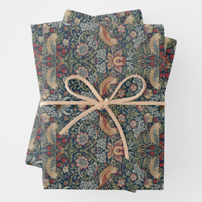 William Morris: Strawberry Thief Wrapping Paper Geschenkpapier Set (Beispiel)