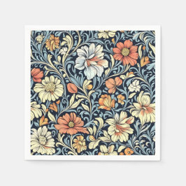 William Morris style floral acanthus pattern Serviette