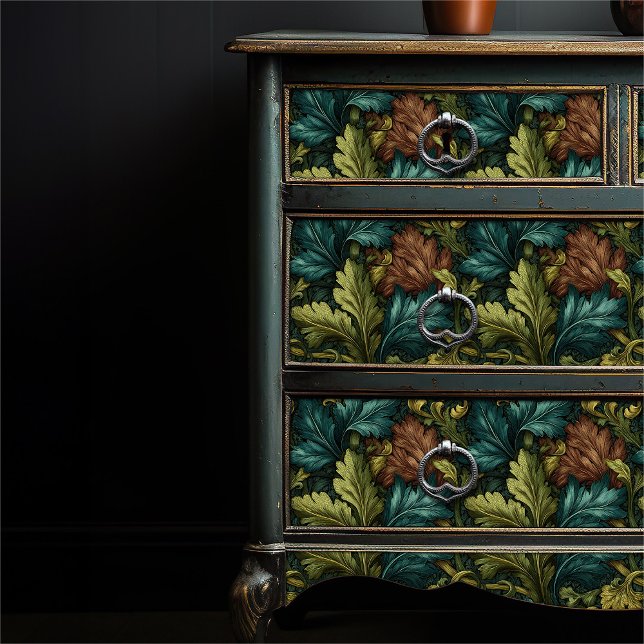 William Morris Style Viktorianisch Green Botanical Seidenpapier (Von Creator hochgeladen)