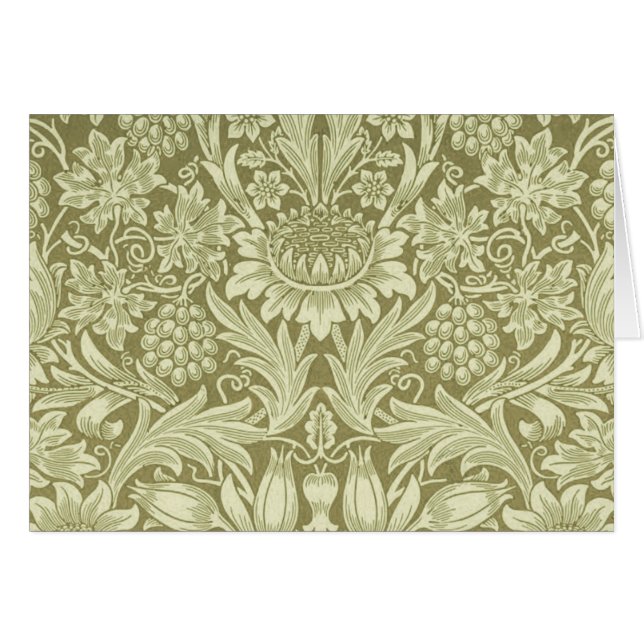 William Morris Sunflower Green Blume (Vorderseite (Horizontal))
