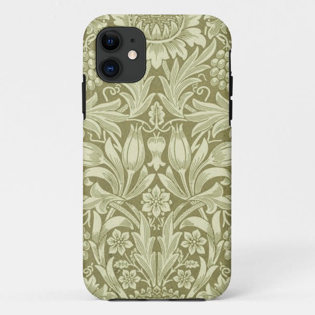 William Morris Sunflower Green Blume Case-Mate iPhone Hülle (Rückseite)