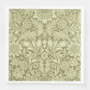 William Morris Sunflower Green Blume Serviette
