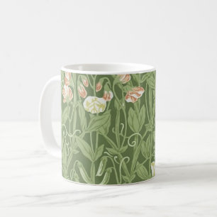 William Morris Süßerbsen-Muster Vintage-Botanik Kaffeetasse