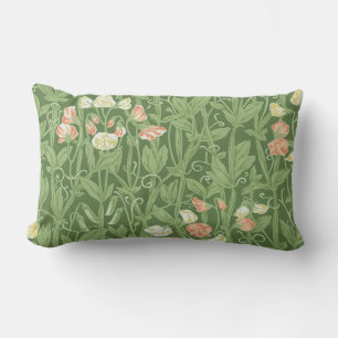 William Morris Süßerbsen-Muster Vintage Botanik Lendenkissen
