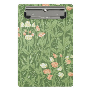 William Morris Süßerbsen-Muster Vintage Botanik Mini Klemmbrett