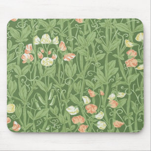 William Morris Süßerbsen-Muster Vintage Botanik Mousepad