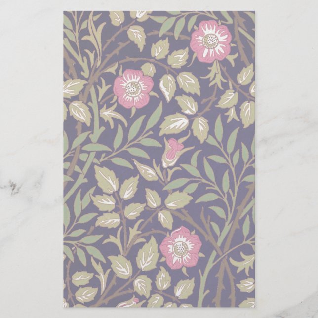 William Morris Sweet Briar Floral Art Nouveau Briefpapier (Vorderseite)
